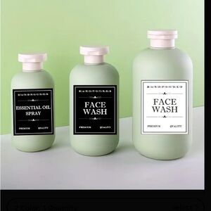 NEW• BLACK MODERN STICKERS FOR HOUSEHOLD LABELING- 12 PACK